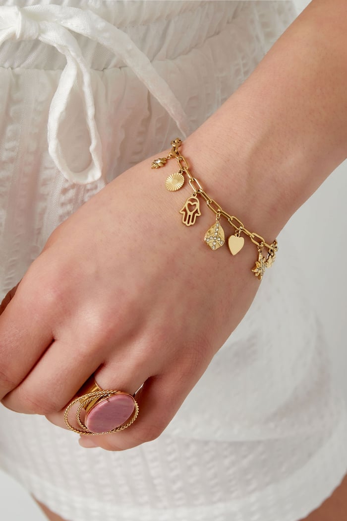 Golden life charm bracelet