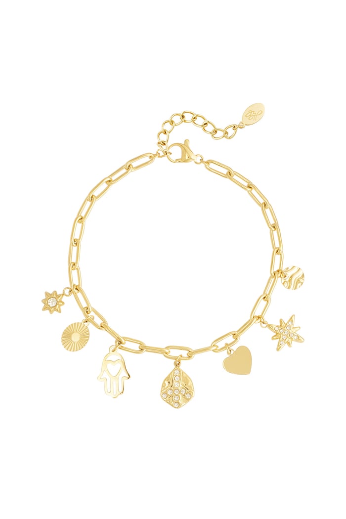 Gold charm bracelet