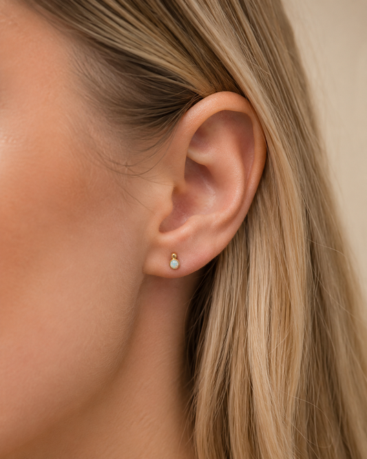 9ct Gold Opal Stud Earrings