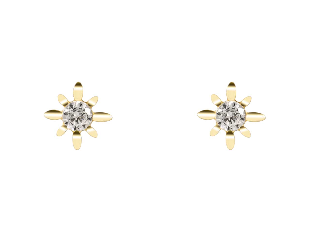 9ct Gold Celestial Stud Earrings
