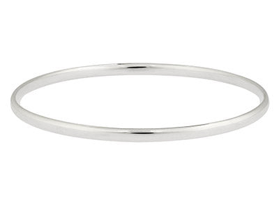 3.5mm Silver polished Bangle